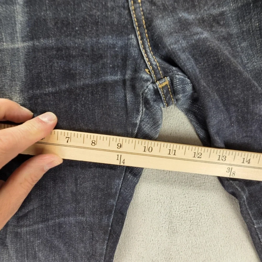 Naked &‎ Famous Jeans Mens 30x37 Blue Selvedge Skinny Guy Stretch Button Fly